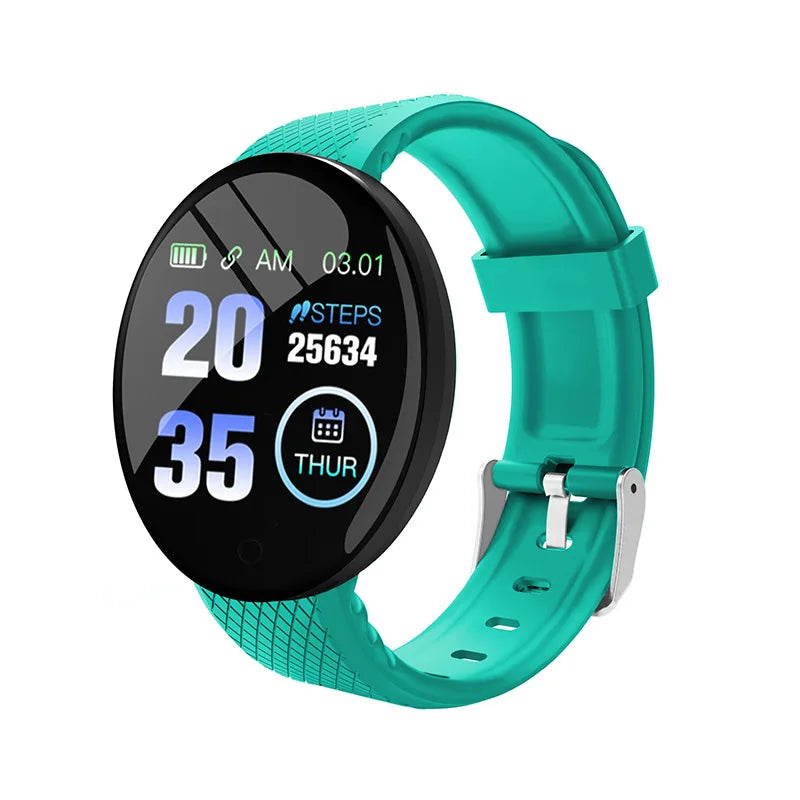 D18 Smart Watch – Fitness Tracker with Heart Rate & Blood Pressure Monitor - OJABay
