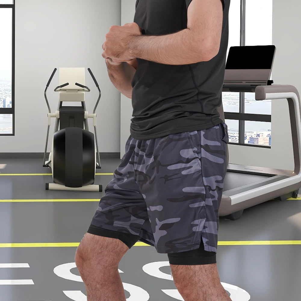 2-in-1 Running Shorts with Compression Layer – Stay Ready, Stay Dry - OJABay