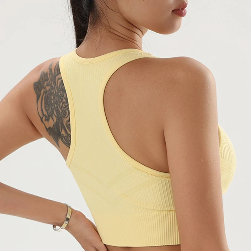 Quick-Dry Women’s Yoga Sports Bra – Breathable Fitness Top for Gym & Training - OJABay