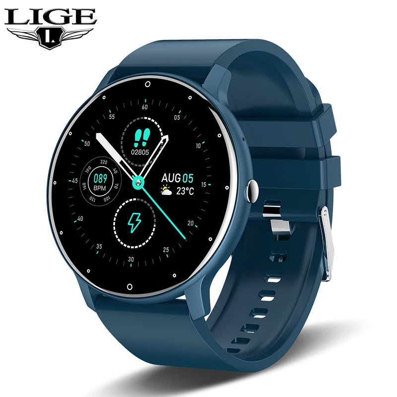 LIGE Smartwatch with Bluetooth Calls & Fitness Tracker – Unisex, Waterproof - OJABay