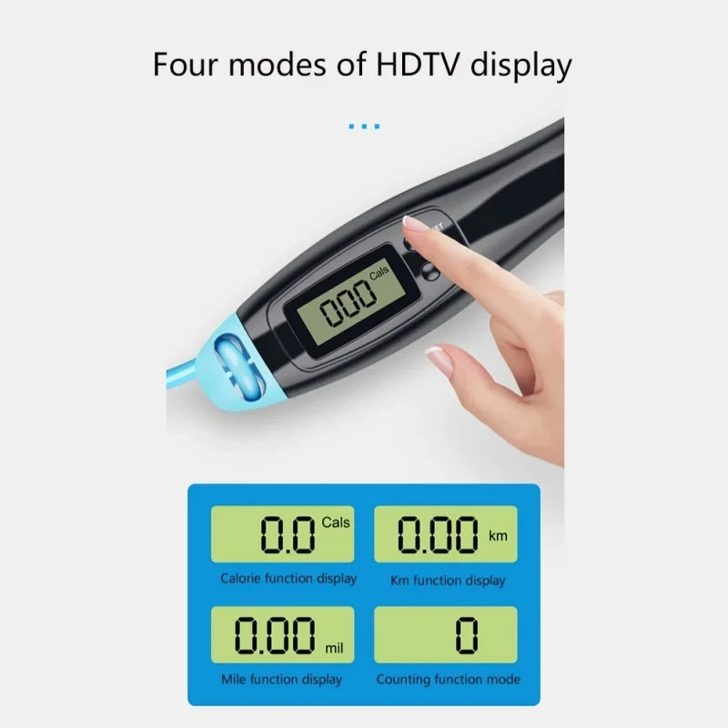 Cordless Digital Jump Rope – Smart Calorie Counter Fitness Skipping Rope - OJABay