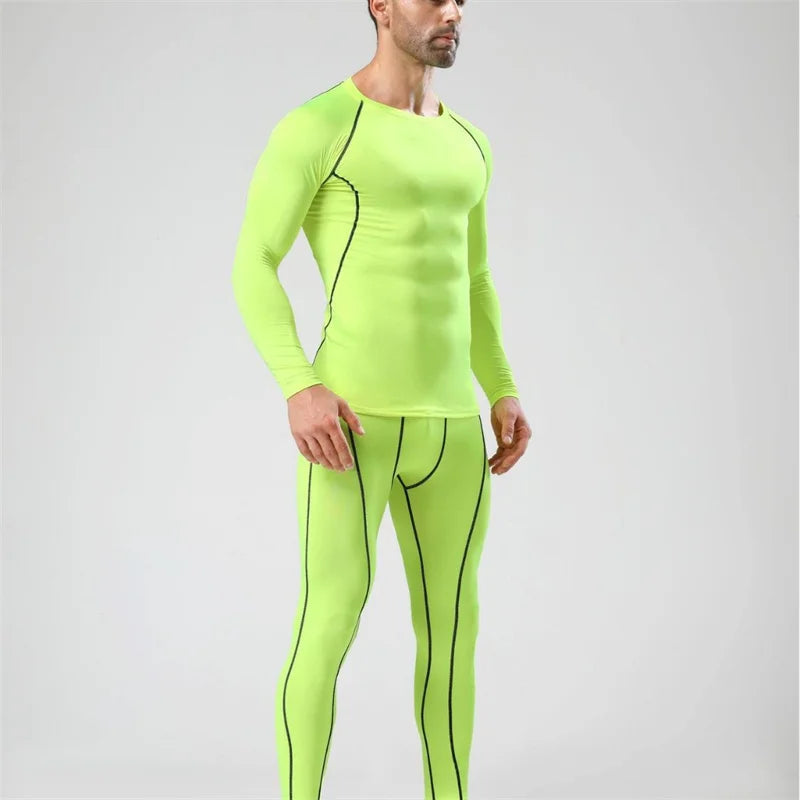 Men’s Compression Running Set – Quick Dry Gym Fitness Tracksuit