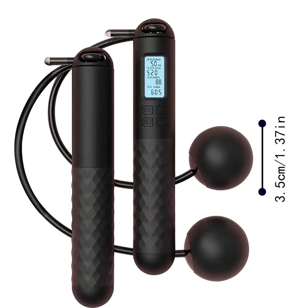 Smart Weighted Cordless Jump Rope – Digital Counter, Ropeless Skipping for Home & Gym - OJABay
