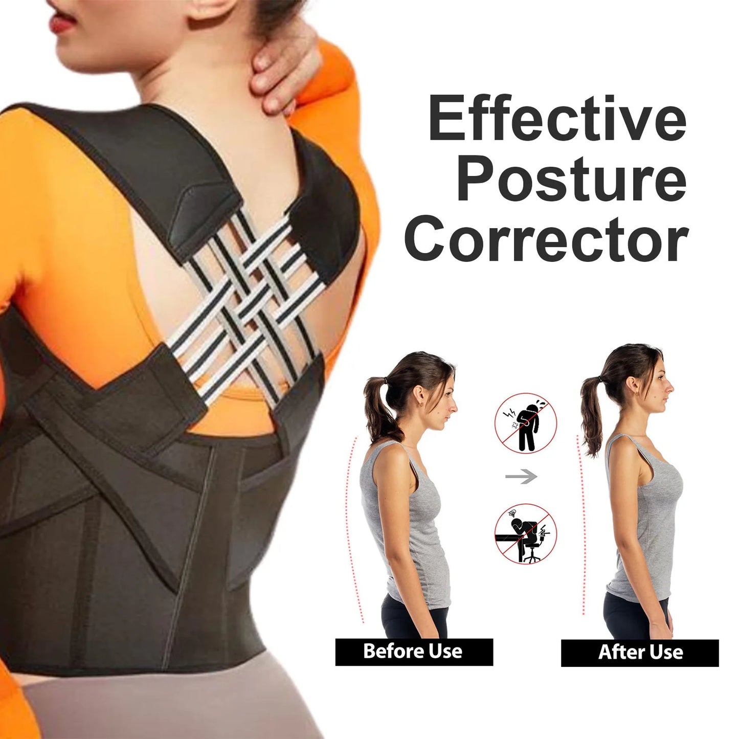 Adjustable Back Brace Posture Corrector for Men & Women - OJABay