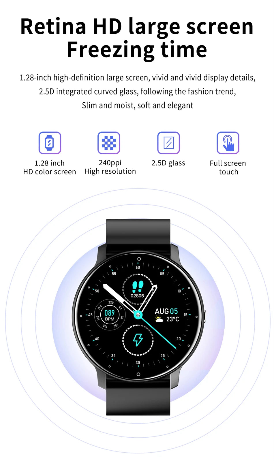 LIGE Smartwatch with Bluetooth Calls & Fitness Tracker – Unisex, Waterproof - OJABay