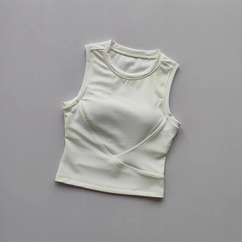 Women's Shockproof Padded Sports Bra – Fitness Vest Top for Running, Gym, and Yoga - OJABay