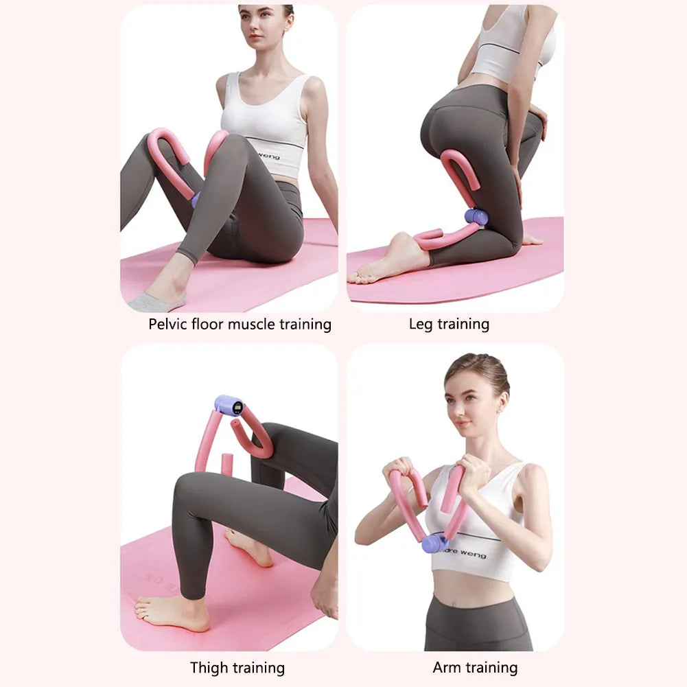Digital Pelvic Floor & Thigh Muscle Trainer – Adjustable Leg Exerciser with Smart Counter for Home Fitness, Postpartum & Strength Training - OJABay