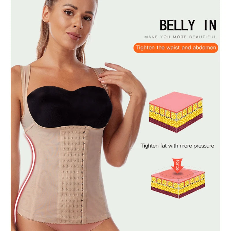 Waist Corset Postpartum Sheath Tummy Top Trainers Shapewear for Women - Slimming Sheath, Woman Flat Belly Waist Trainer