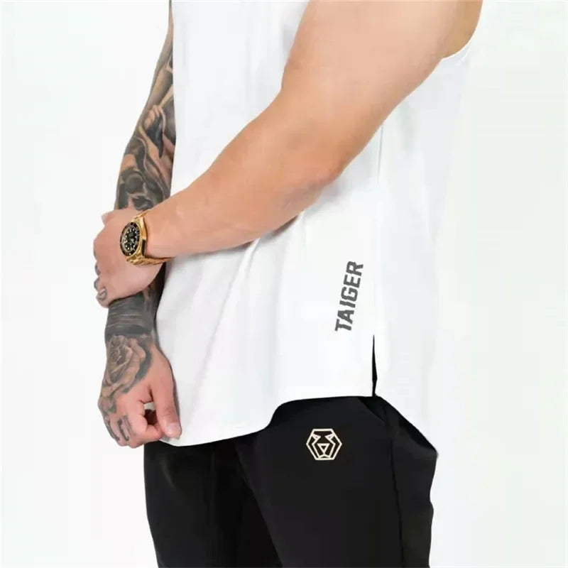 Men’s Cotton Gym Stringer Tank Top – Sleeveless Bodybuilding Vest for Fitness & Workout - OJABay
