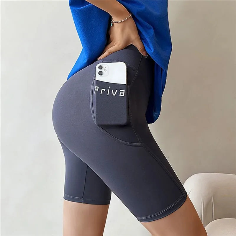 Women's High-Waist Yoga Shorts β Seamless Fitness Shorts for Gym & Streetwear | Tight Workout Shorts with Stretch - OJABay