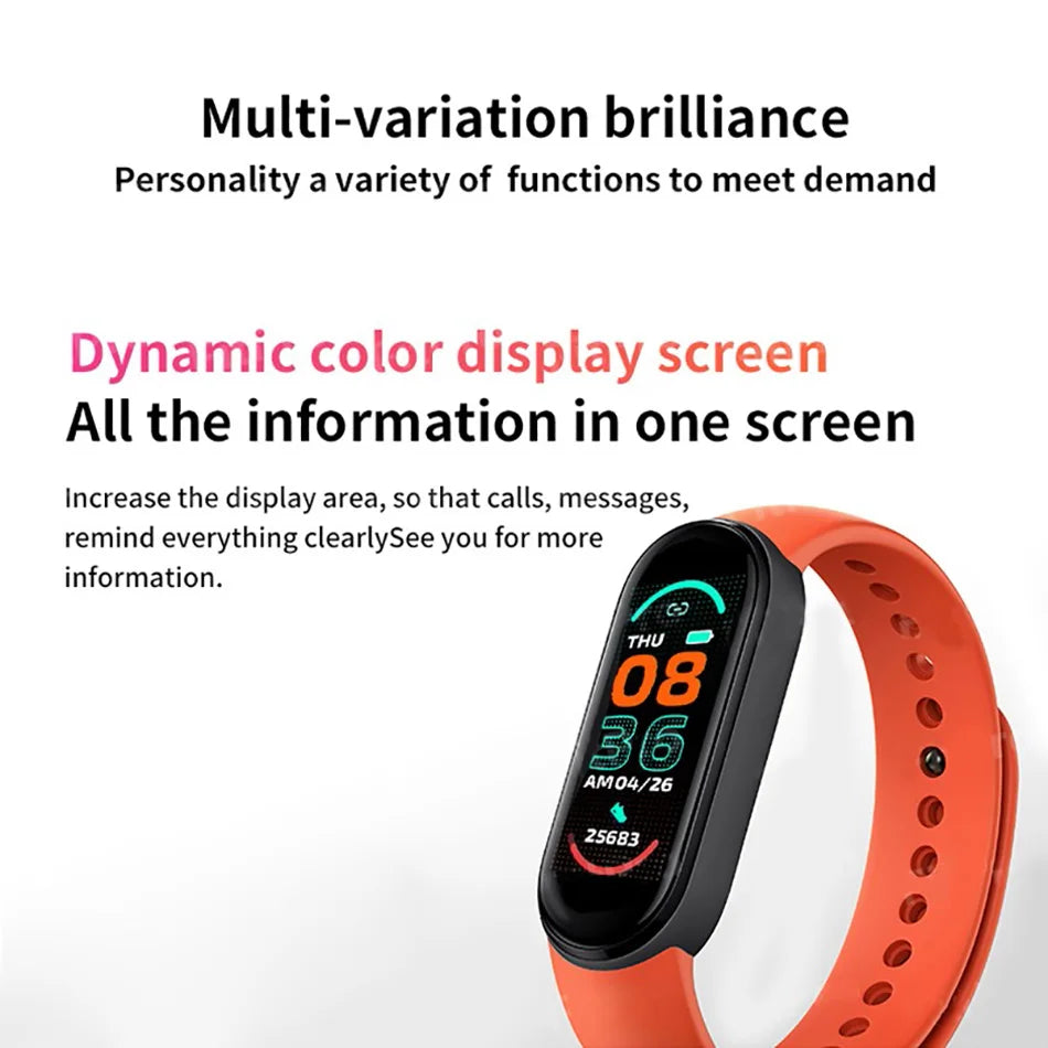 M6 Smartwatch β Fitness Tracker with Heart & Sleep Monitor - OJABay