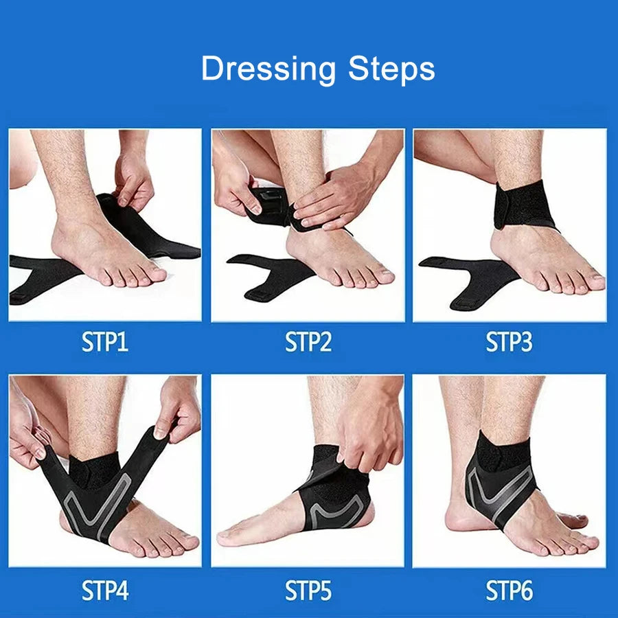 1PC Ankle Brace Compression Support Sleeve – Elastic Foot Bandage Wrap for Sports, Running, Injury Recovery - OJABay