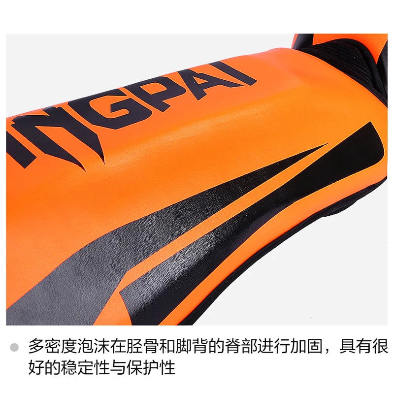 Muay Thai & Kickboxing Shin Guards – PU Leather Leg & Ankle Protectors