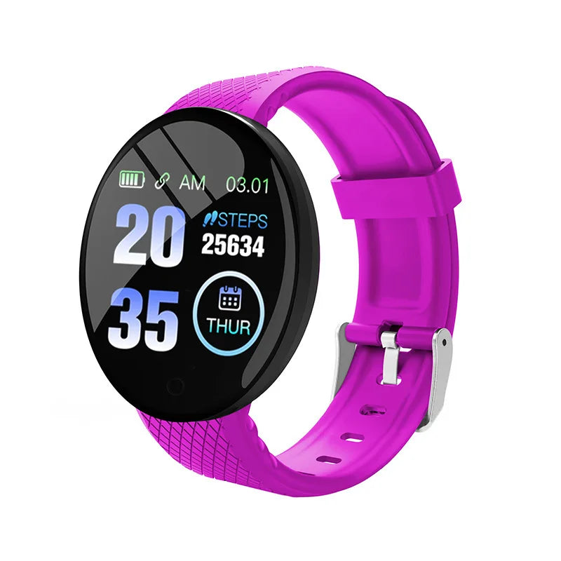 D18 Smart Watch – Fitness Tracker with Heart Rate & Blood Pressure Monitor - OJABay