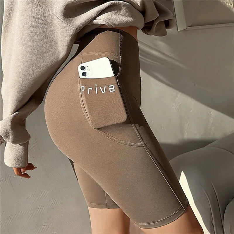 Women's High-Waist Yoga Shorts β Seamless Fitness Shorts for Gym & Streetwear | Tight Workout Shorts with Stretch - OJABay