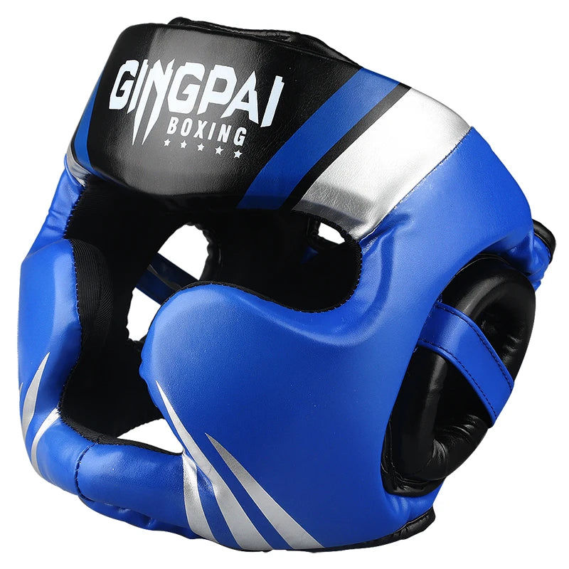 Kickboxing & Boxing Helmet – PU Leather Full-Cover Headgear for Men, Women, and Kids | MMA, Muay Thai, Karate, Sanda Training - OJABay