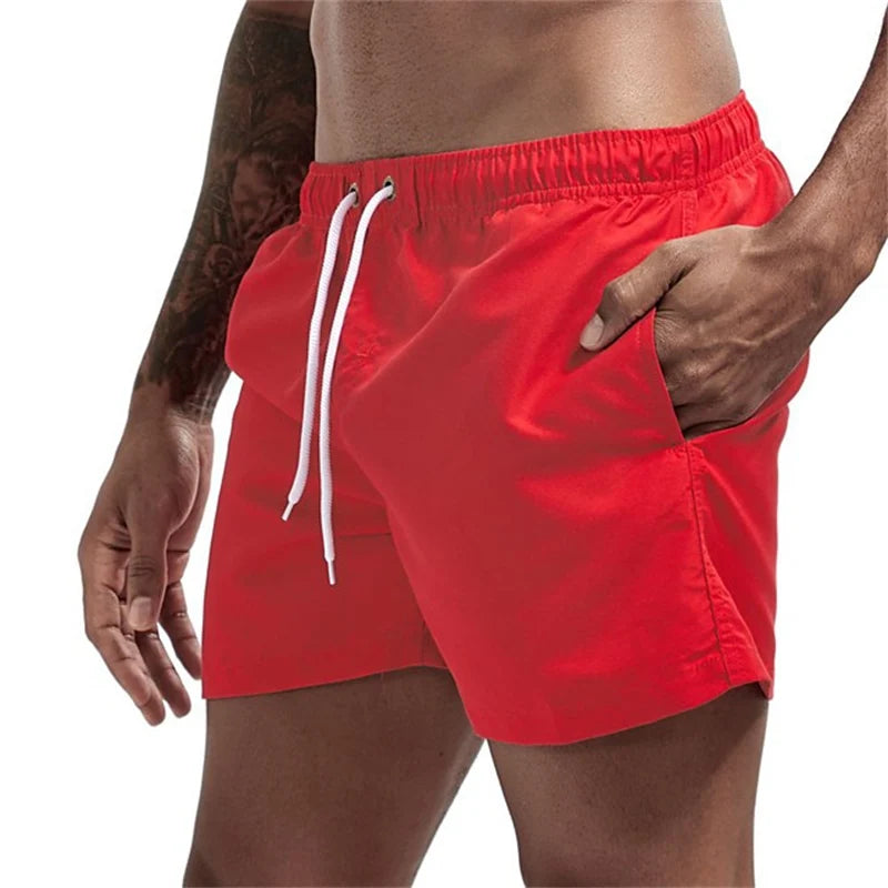 Men’s Quick-Dry Swim Trunks with Mesh Lining & Pockets
