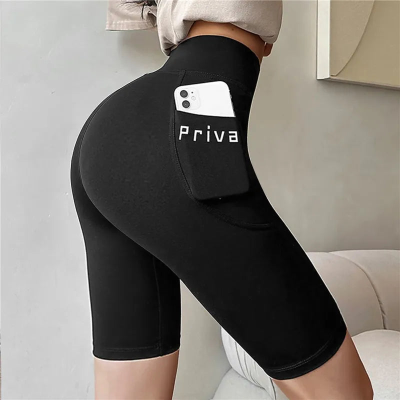 Women's High-Waist Yoga Shorts β Seamless Fitness Shorts for Gym & Streetwear | Tight Workout Shorts with Stretch - OJABay