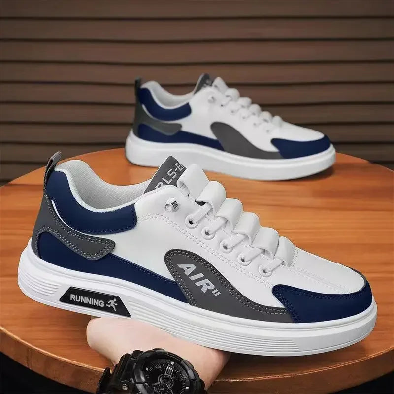 Men's Low-Top Leather Casual Shoes – Fashion Sports Sneakers for Spring & Autumn - OJABay