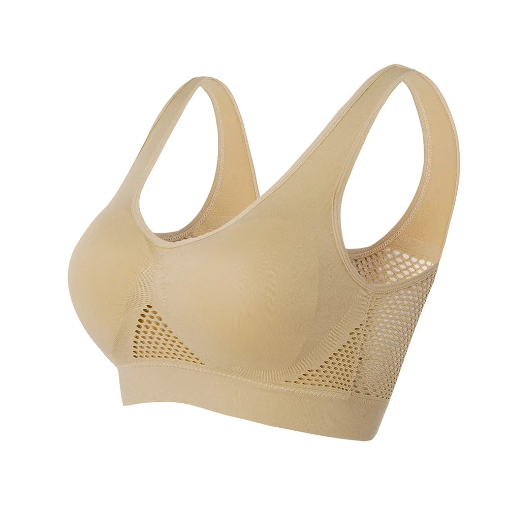 Seamless Push-Up Sports Bra β Breathable Padded Fitness Top for Women, Wire-Free Gym & Running Support - OJABay