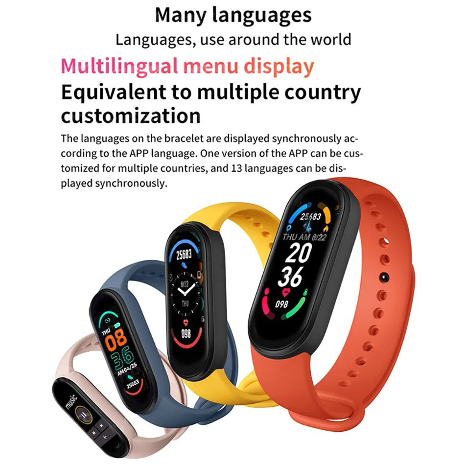 M6 Smartwatch β Fitness Tracker with Heart & Sleep Monitor - OJABay