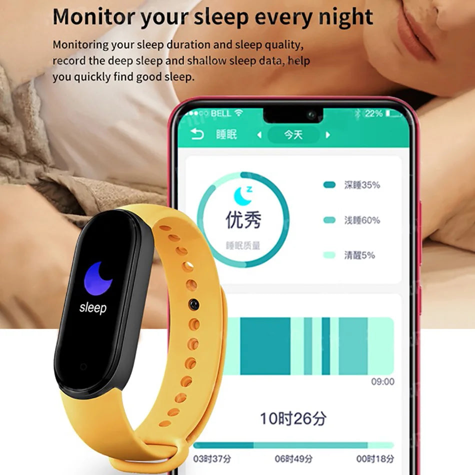 M6 Smartwatch β Fitness Tracker with Heart & Sleep Monitor - OJABay