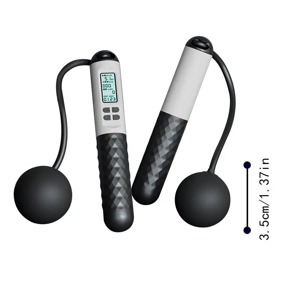Smart Weighted Cordless Jump Rope – Digital Counter, Ropeless Skipping for Home & Gym - OJABay