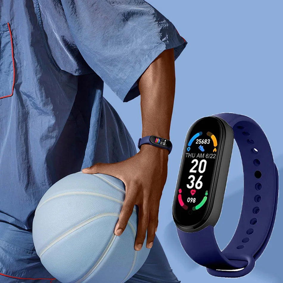 M6 Smartwatch β Fitness Tracker with Heart & Sleep Monitor - OJABay