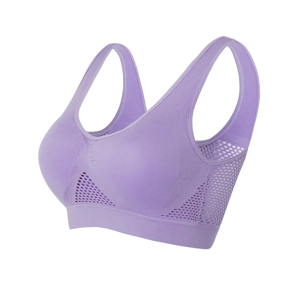 Seamless Push-Up Sports Bra β Breathable Padded Fitness Top for Women, Wire-Free Gym & Running Support - OJABay