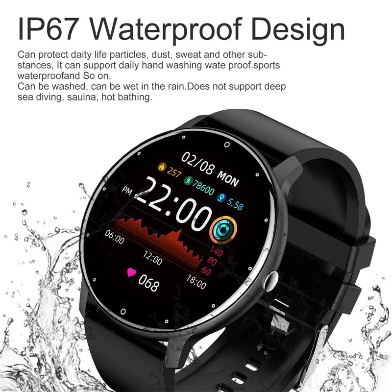 LIGE Smartwatch with Bluetooth Calls & Fitness Tracker – Unisex, Waterproof - OJABay