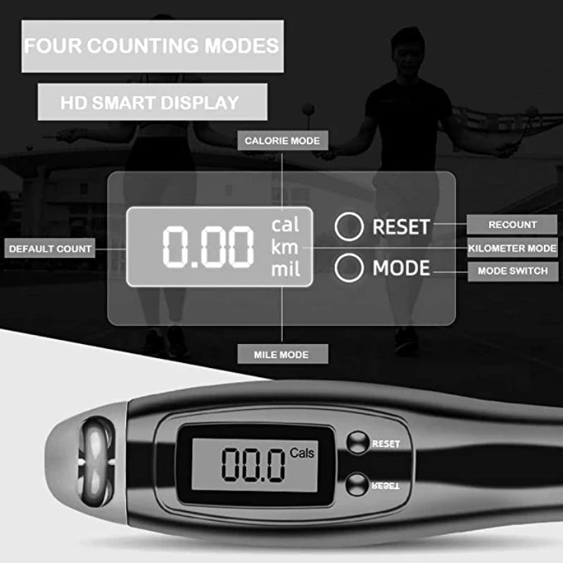 Cordless Digital Jump Rope – Smart Calorie Counter Fitness Skipping Rope - OJABay