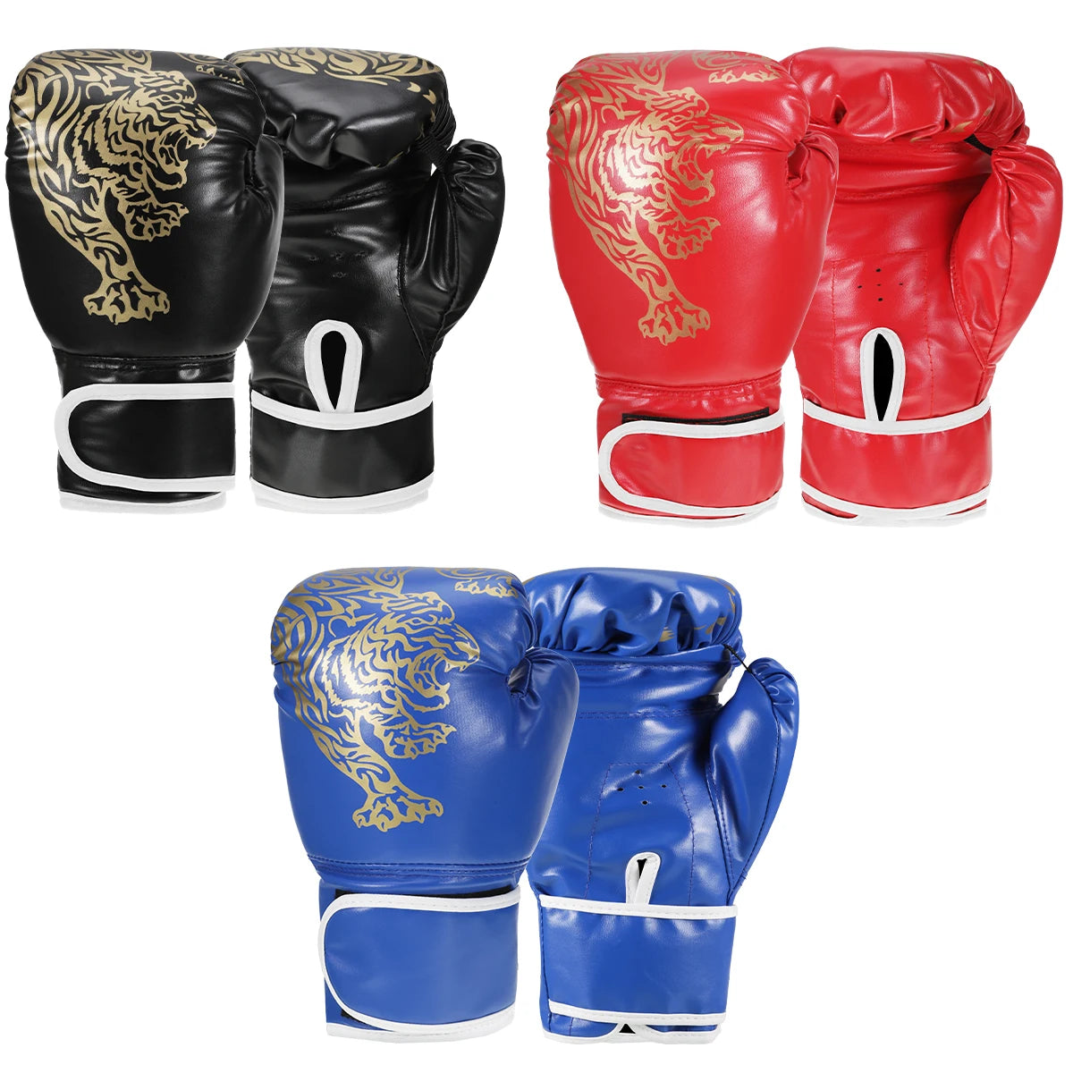 PU Leather Boxing Gloves – Adult & Kids Training Gloves for Kickboxing, Gym & Martial Arts