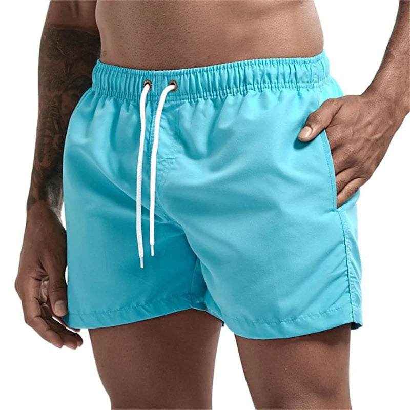 Men’s Quick-Dry Swim Trunks with Mesh Lining & Pockets