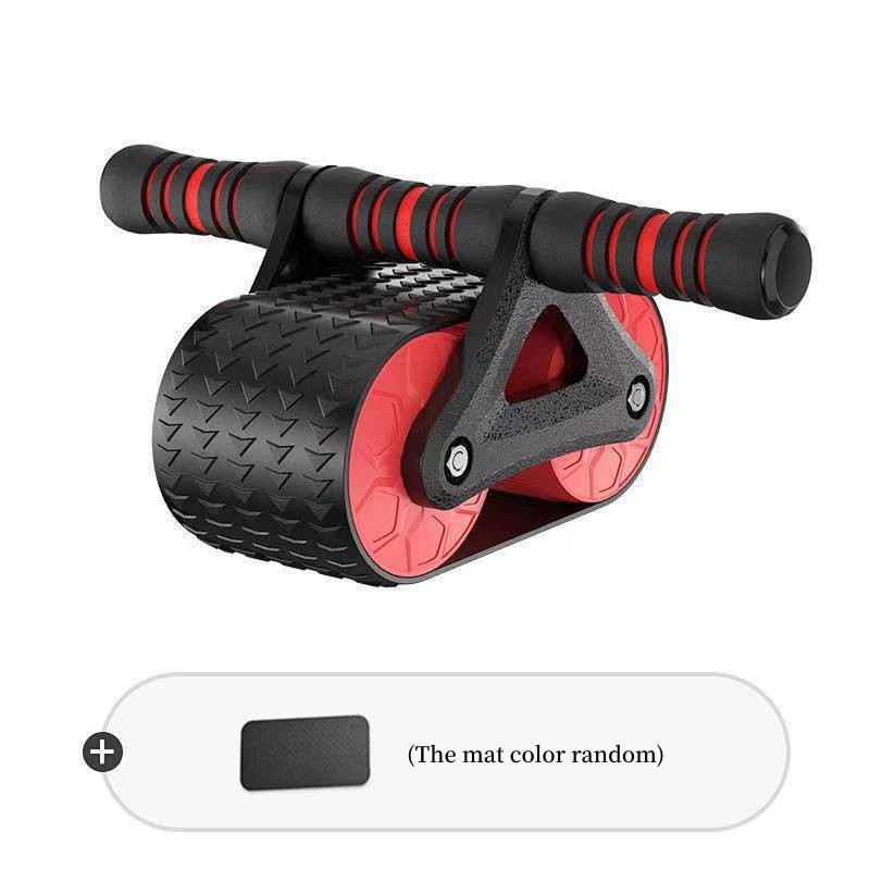 Double Wheel Ab Roller with Auto Rebound – Core & Waist Trainer for Home Workouts - OJABay