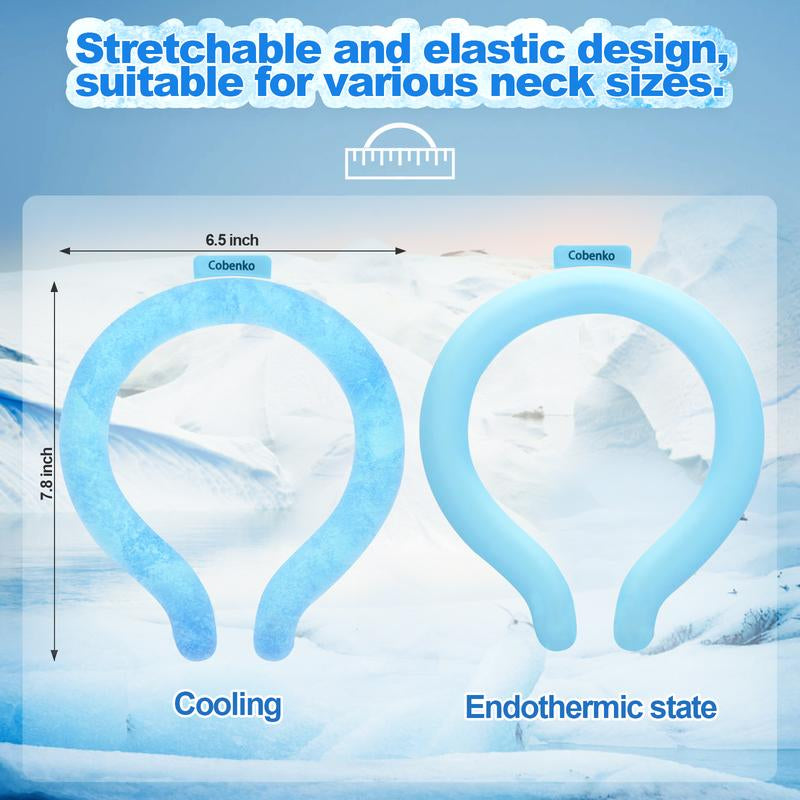Neck Cooling Tube with Insulated Bag, Reusable Ice Ring Cooler Wearable Body Cooling Products, Neck Coolers for Hot Weather