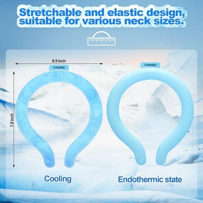 Neck Cooling Tube with Insulated Bag, Reusable Ice Ring Cooler Wearable Body Cooling Products, Neck Coolers for Hot Weather