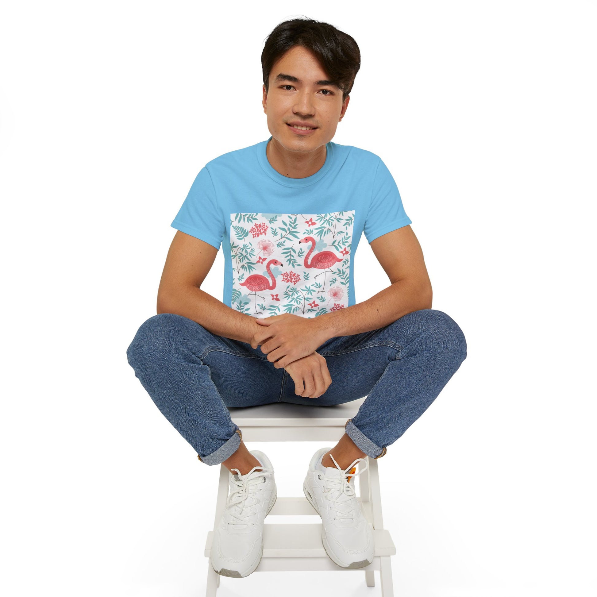 Tropical Flamingo Unisex Ultra Cotton Tee – Perfect Summer Vibe Tee - OJABay