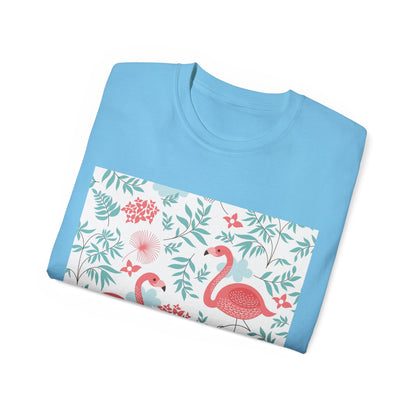 Tropical Flamingo Unisex Ultra Cotton Tee – Perfect Summer Vibe Tee - OJABay