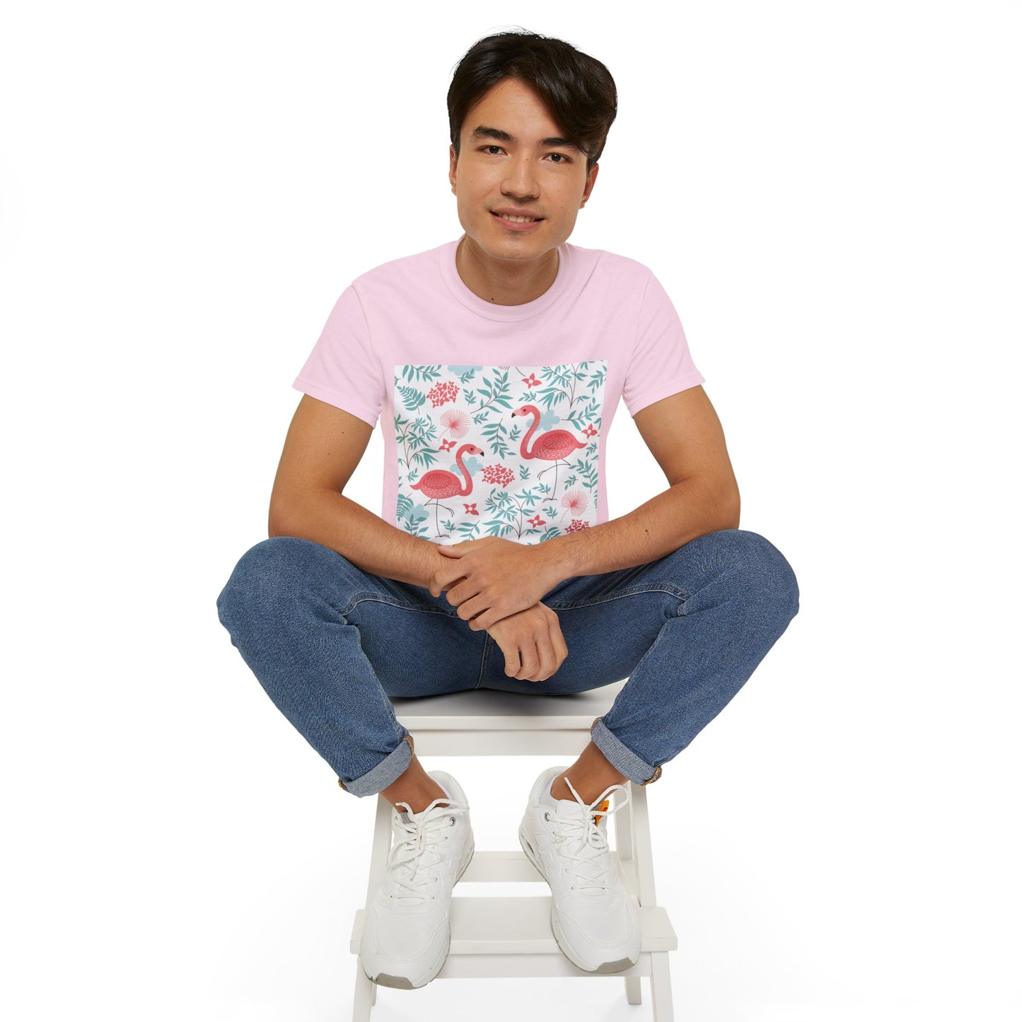 Tropical Flamingo Unisex Ultra Cotton Tee – Perfect Summer Vibe Tee - OJABay
