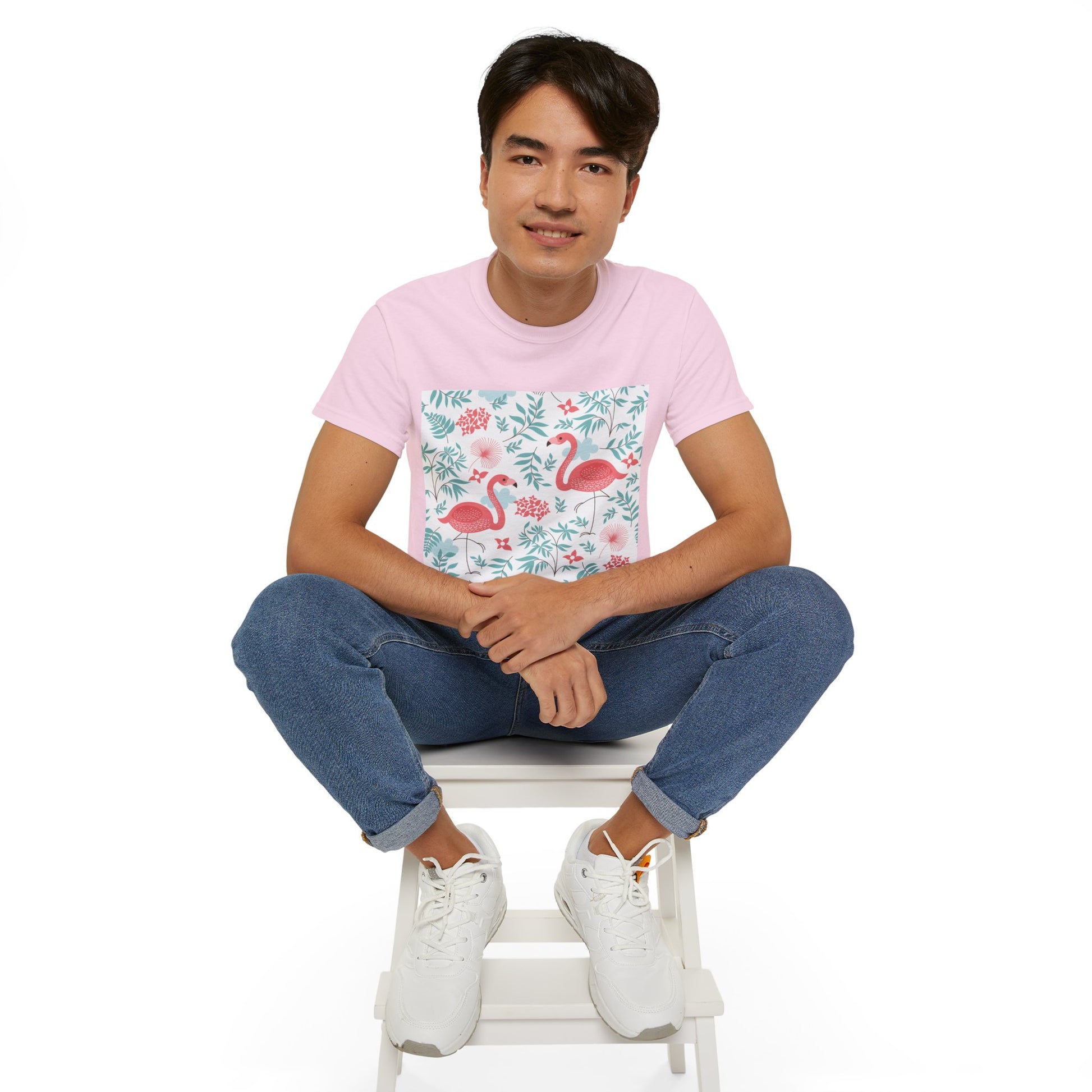 Tropical Flamingo Unisex Ultra Cotton Tee – Perfect Summer Vibe Tee - OJABay