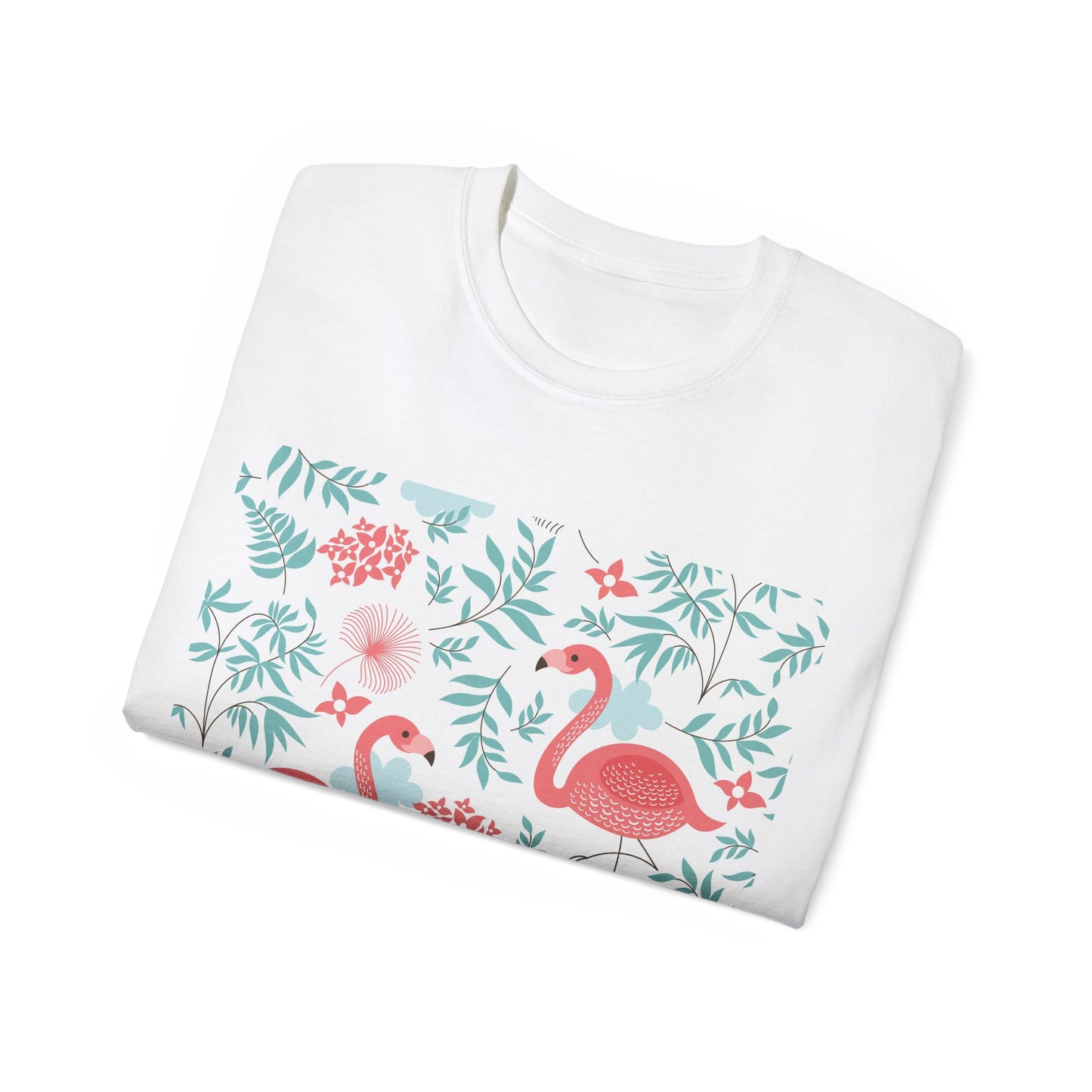 Tropical Flamingo Unisex Ultra Cotton Tee – Perfect Summer Vibe Tee - OJABay
