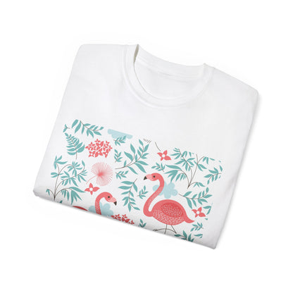 Tropical Flamingo Unisex Ultra Cotton Tee – Perfect Summer Vibe Tee - OJABay