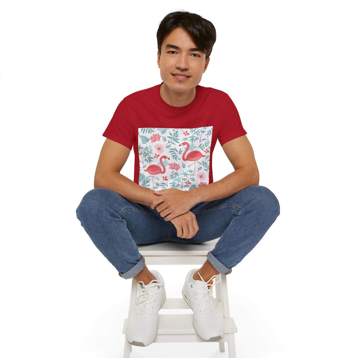 Tropical Flamingo Unisex Ultra Cotton Tee – Perfect Summer Vibe Tee - OJABay