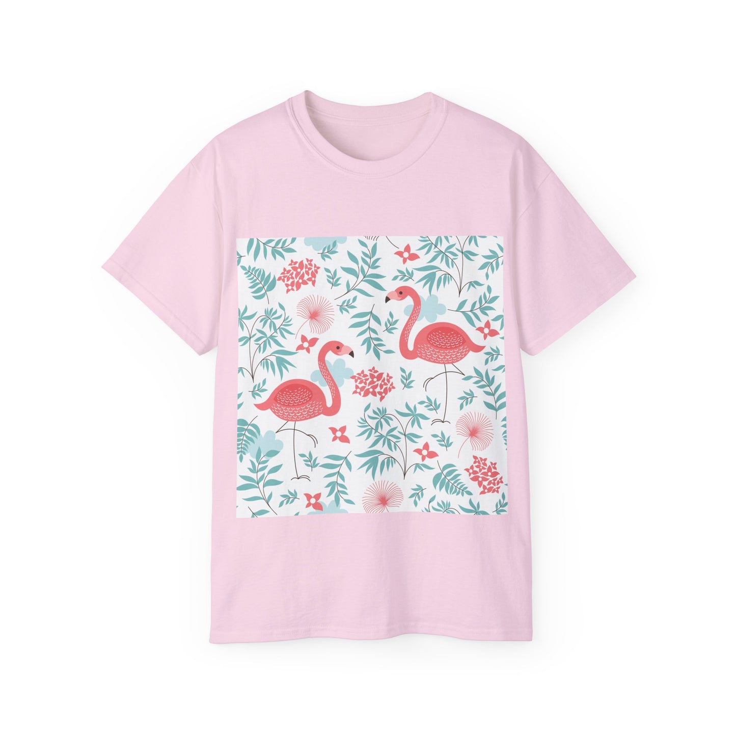 Tropical Flamingo Unisex Ultra Cotton Tee – Perfect Summer Vibe Tee - OJABay