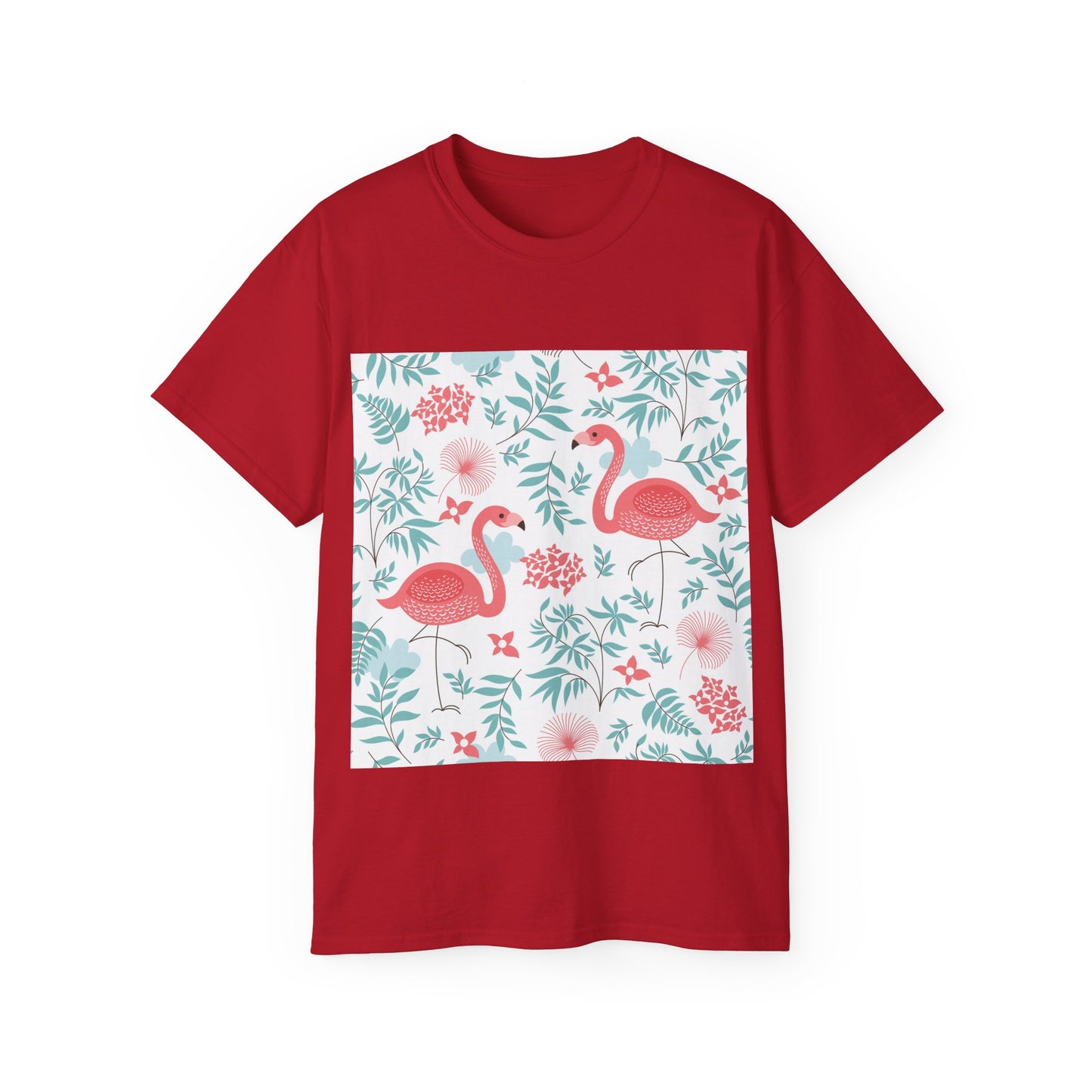 Tropical Flamingo Unisex Ultra Cotton Tee – Perfect Summer Vibe Tee - OJABay