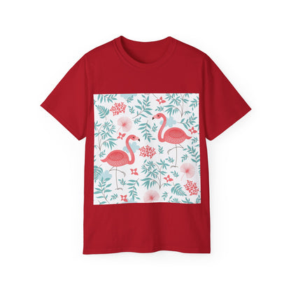 Tropical Flamingo Unisex Ultra Cotton Tee – Perfect Summer Vibe Tee - OJABay