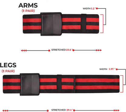 Blood Flow Restriction Bands Exercise Elastic Straps for Occlusion Training Heavy Workouts Help Increase Arm Leg Muscle Mass