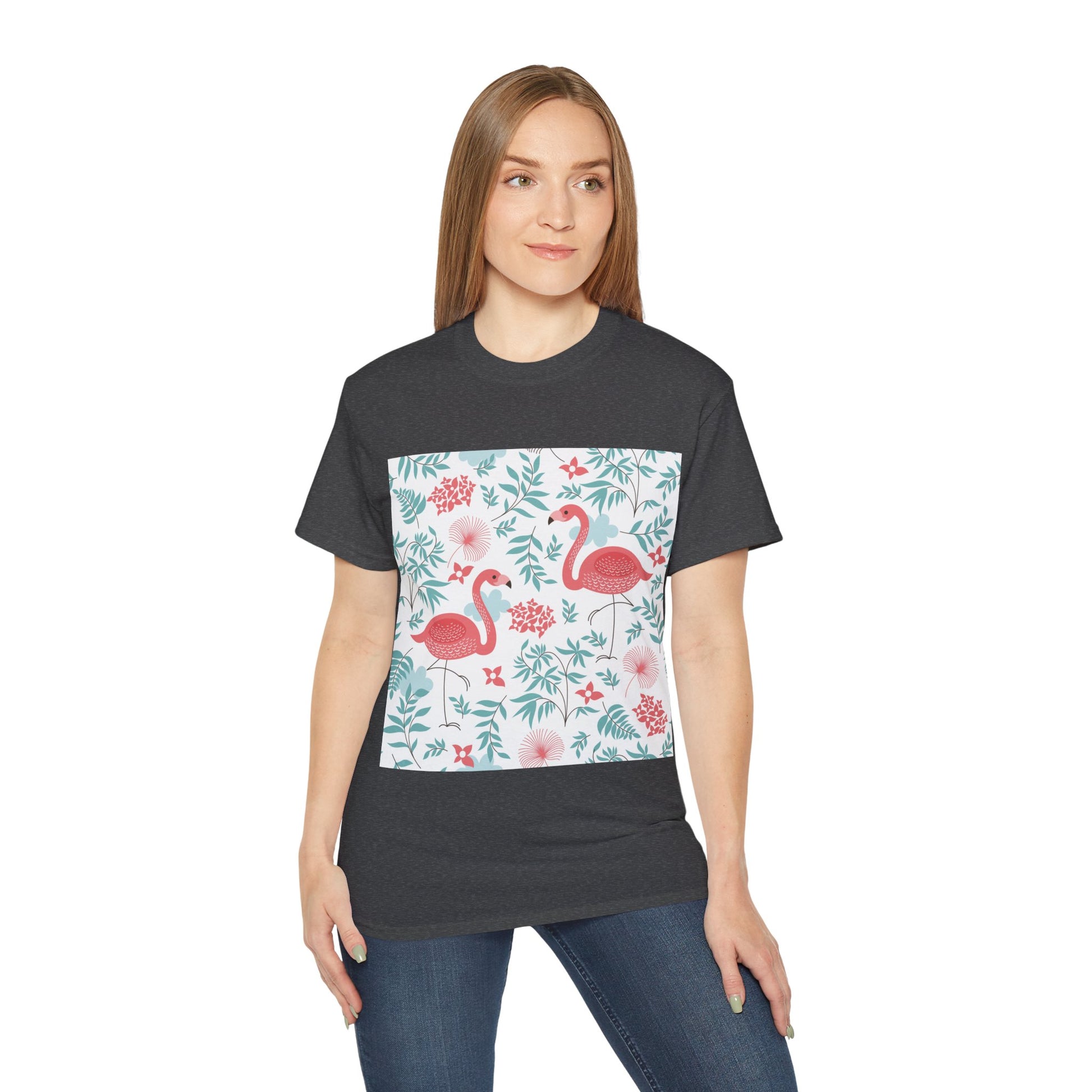 Tropical Flamingo Unisex Ultra Cotton Tee – Perfect Summer Vibe Tee - OJABay