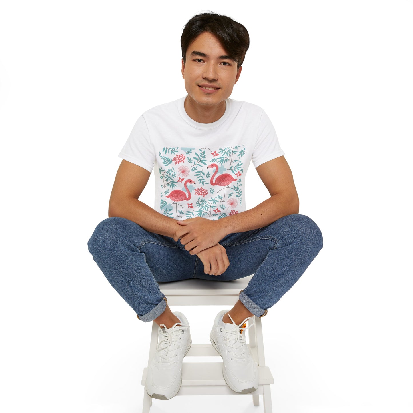 Tropical Flamingo Unisex Ultra Cotton Tee – Perfect Summer Vibe Tee - OJABay