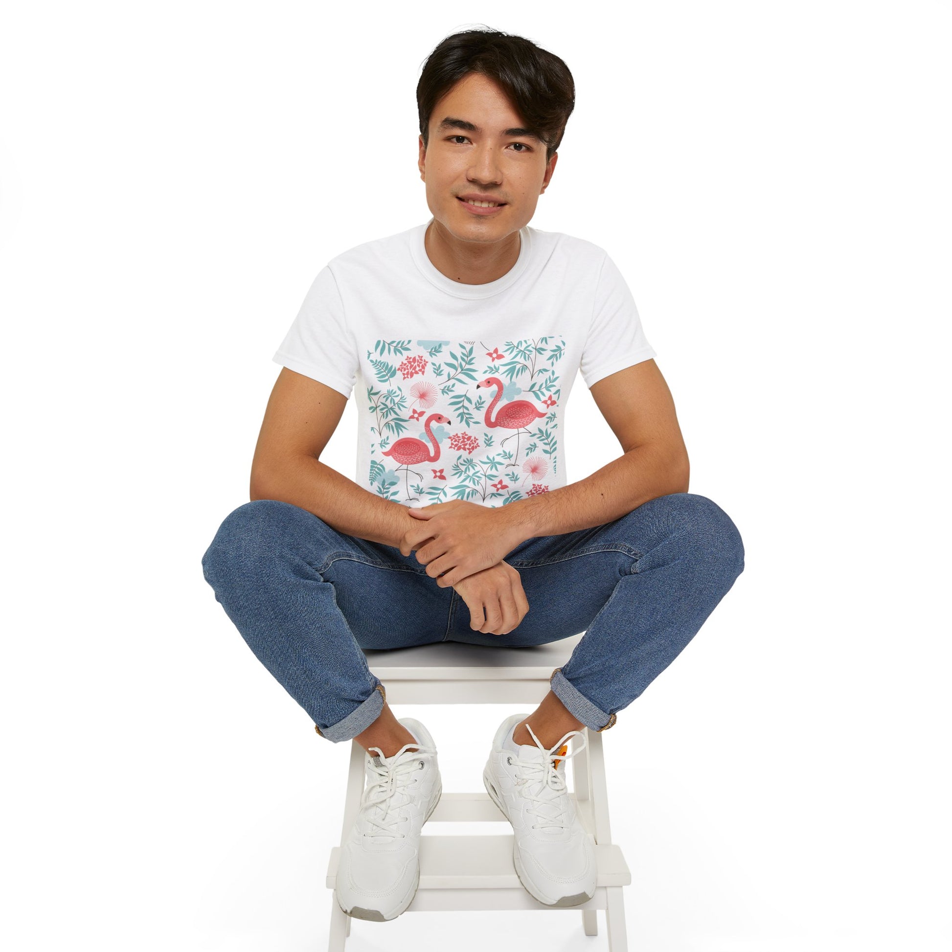 Tropical Flamingo Unisex Ultra Cotton Tee – Perfect Summer Vibe Tee - OJABay